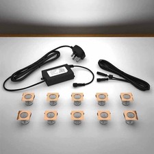 10 x 30mm Copper Lights SQUARE