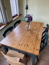 Vintage Pine Table with Four