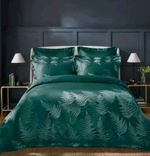 Dorma Emerald Winter Fern Bedding Double Size Duvet & 2 Pillowcases Set. New