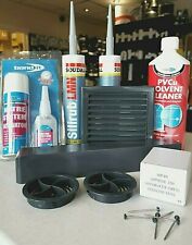 Anthracite Grey Woodgrain Fascia Trims, Corner 90 deg,135 deg, Joint etc