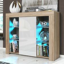 Modern Sideboard Display Cabinet I TV Stand I High Gloss Doors I Free LED Lights