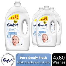 Comfort Fabric Conditioner Pure, 4 Pack of 80 washes, 2.4 L