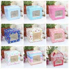 6 / 12 / 18 / 24 / 30 PCS Single Cupcake / Muffin / Fairy Cake Boxes Gift box
