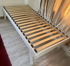 FOLDABLE solid oak wood single bed frame used