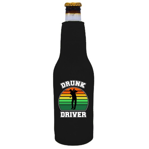 Drunk driver golf - beer, bottle