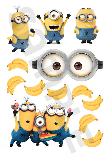 Minions edible cake cupcake - minions,