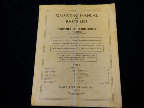 Vintage 1949 sears craftsman - 1949,