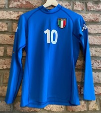 Totti 10 Italy Italia 2000/02 Home Kappa Shirt Maglia men Small Long Sleeves