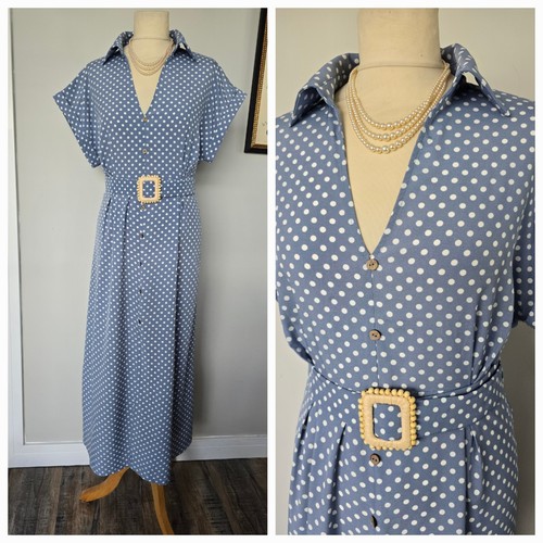 Vintage 1930s 1940s style blue - 1940s,