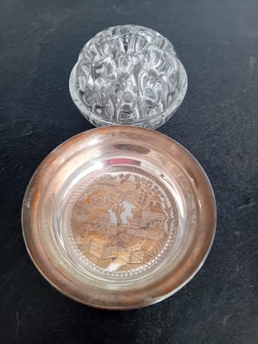 Vintage clear glass french - vintage,