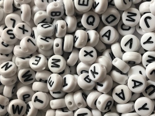 100 200pcs 7mm white flat - 100,