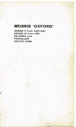 Morris oxford series vi - morris, v