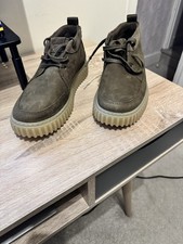 Clark’s Torhill Mens Boots - Olive Nubuck Size 8.5 UK