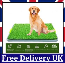 Large Pet Dog Toilet Mat Indoor Restroom Training Grass Potty Pad Loo Tray Pad