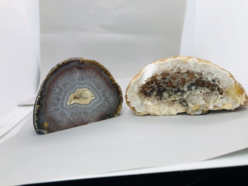 Geode crystal stone display - geode,