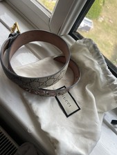 Gucci Leather Snake Belt with Monogrammed Design New with Tags RARE
