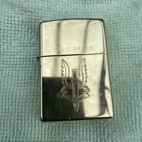 Vtg 2008 solid brass - brass, zippo