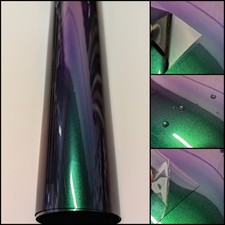 Gloss Chameleon Green to Purple Colour Change Metallic Vinyl Car Wrap PET Film