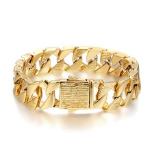 Men 9ct Gold Chunky Curb Cuban