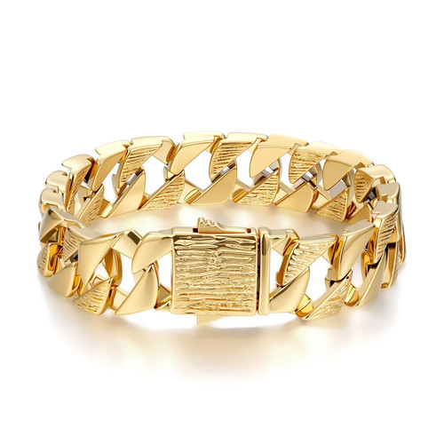 Men 9ct gold - chunky, cuban