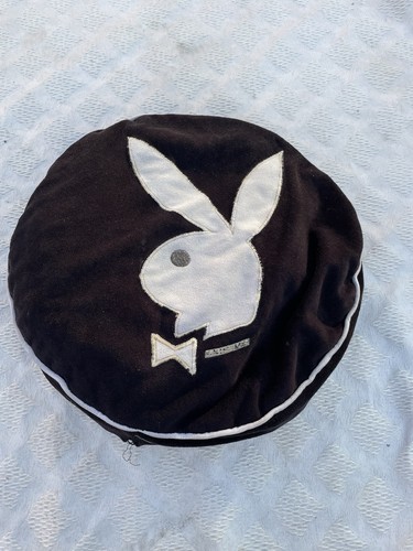 Playboy round pillow - pillow, black