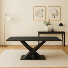 Nordic Extendable Ceramic Dining Table Rectangular Sintered Stone Modern Design