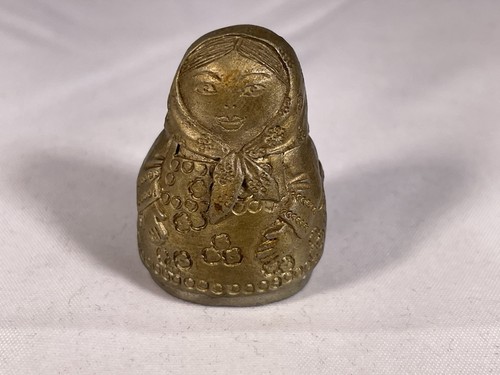 Vintage pewter novelty thimble - novelty,