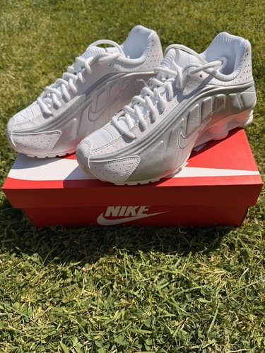 Nike shox white metallic - nike,