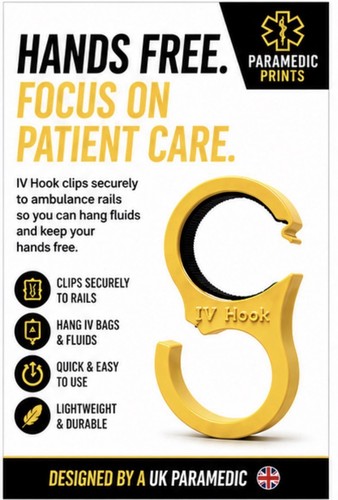Paramedic hook clip - iv,