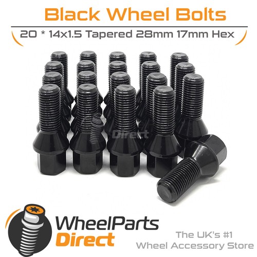Wheel bolts black for - wheel, (20)