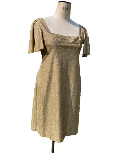 Vtg 70s gold - drag, queen
