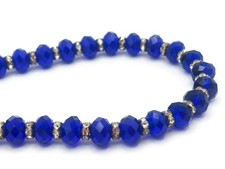 Cobolt Blue Faceted Glass