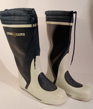 Henri Lloyd Deck Boots Men's Yachting Boating White / Navy Blue. Size 8.