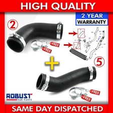 2 PCS INTERCOOLER TURBO BOOST HOSE PIPES FOR JAGUAR X-TYPE 2.0D 2.2D (2003-2009)