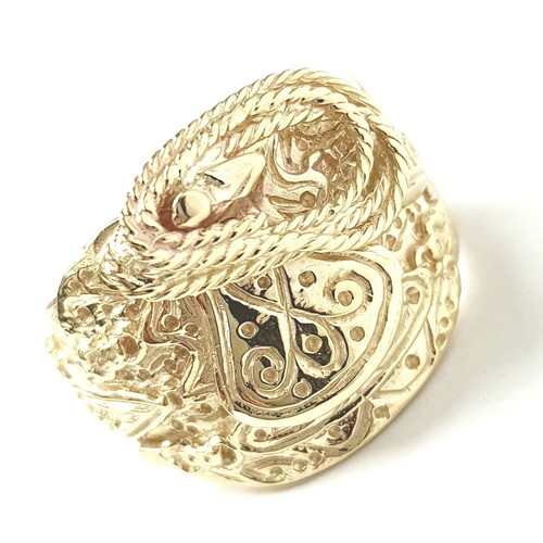 9ct gold saddle - 9ct, size