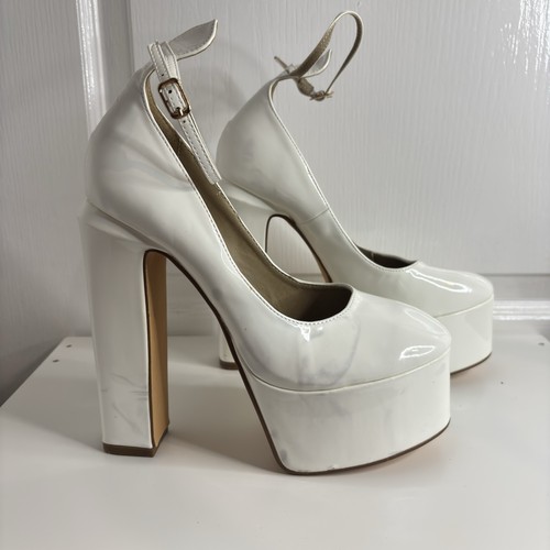 Ego white patent platform - ego,
