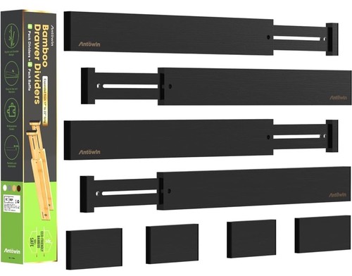 Antowin 8pcs bamboo drawer - 8pcs,