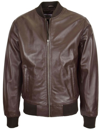Mens soft leather bomber - mens, ma-1