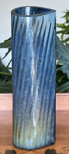 Signed Teardrop Art Glass Vase