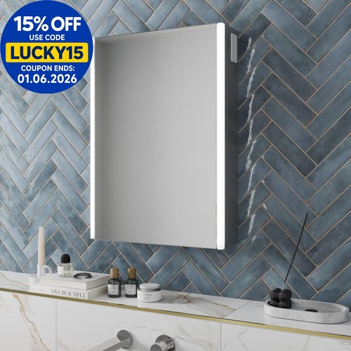 Bathroom led mirror - mirror, cabinet