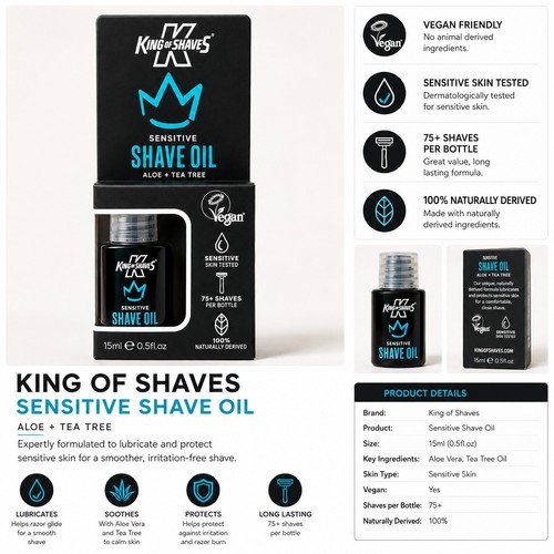15ml king of shaves - of,