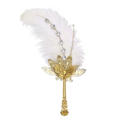 Ostrich feather fan hand - hand,