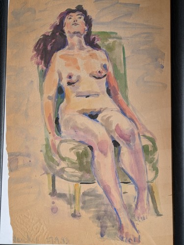 Vintage original watercolour - original,