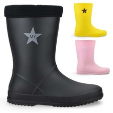 Boys Girls Kids Wellingtons Waterproof Winter Wellies Rain Snow Boots Shoes Size