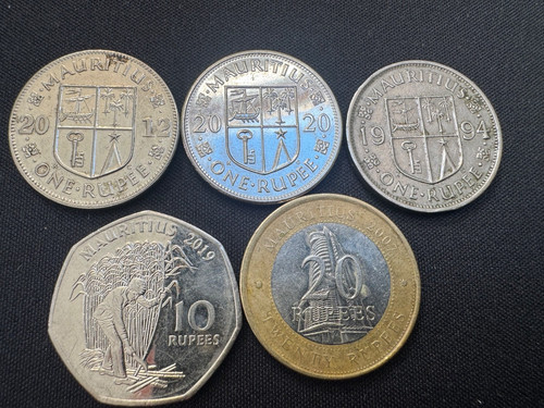 Mauritius coins some - 🇲🇺,