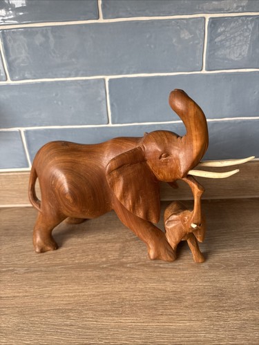 Large wooden elephant - large,
