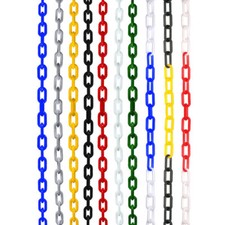 Plastic Chain 6mm Link Safety Barrier Decorative Garden Fence, 5m, 10m, 15m, 25m