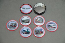 Eddie Stobart Collection Coasters Table Mats In Tin Set Of 6 Trucks DAF Scania..