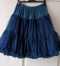 BANNED Dancing Days Navy Blue Rock & Roll Full Circle Dance Petticoat 23" long 