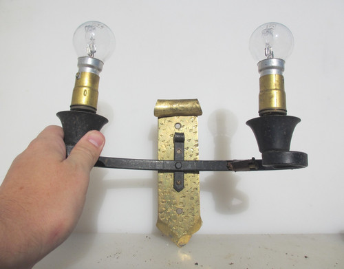 Vintage iron brass wall - &,